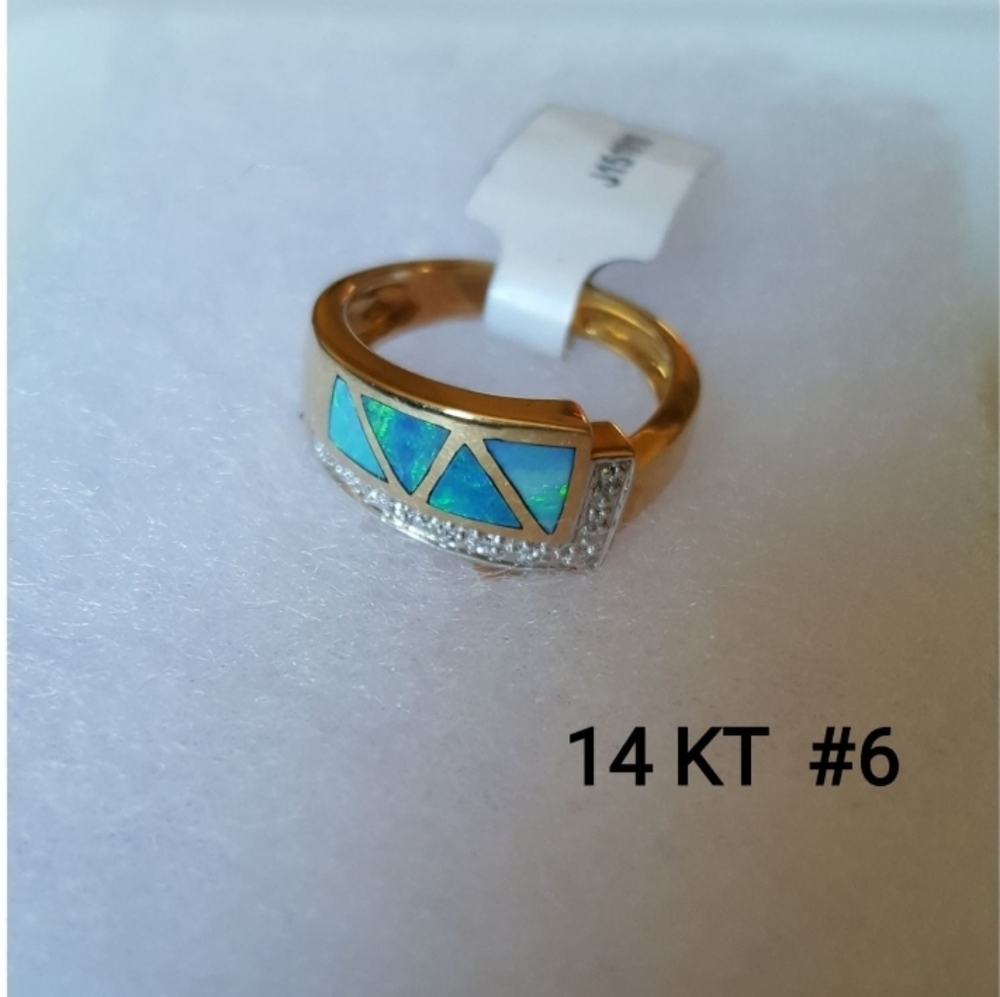 14KT 💍GOLD RING OPAL💍